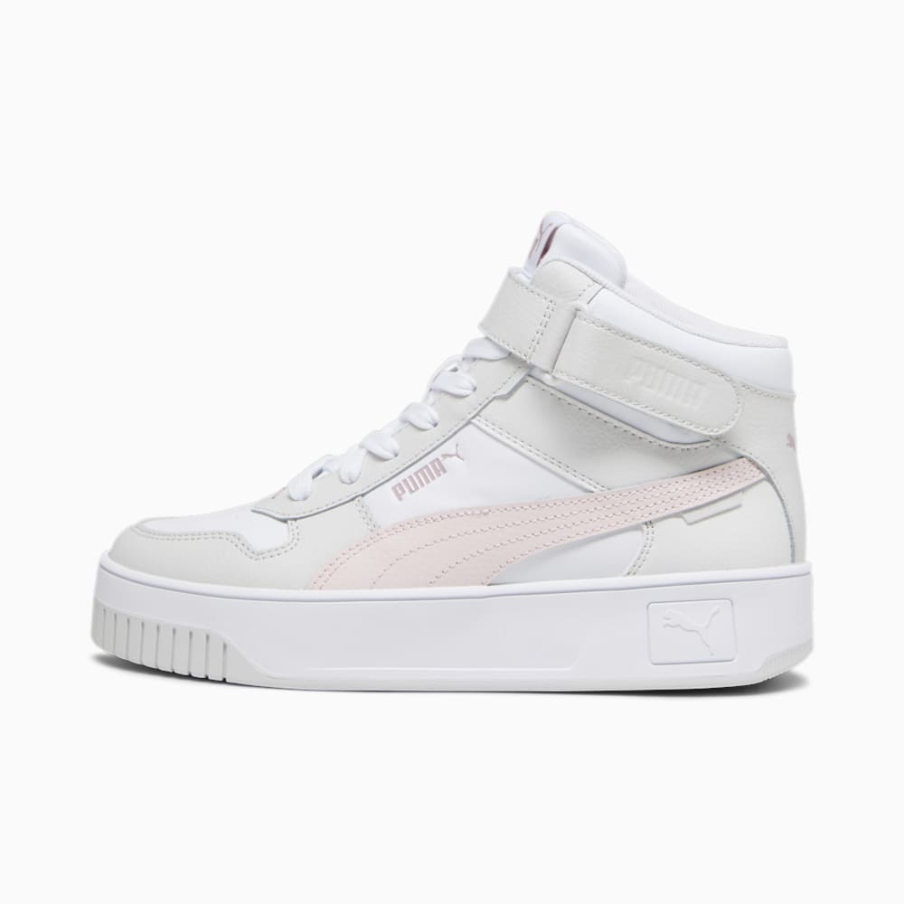 Puma Carina Street Mid Sneakers - White-Frosty Pink-Feather Gray