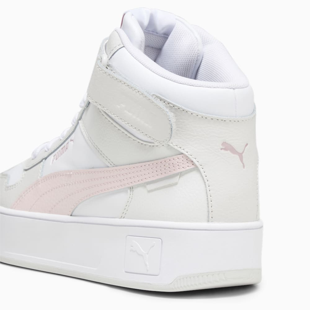 Puma Carina Street Mid Sneakers - White-Frosty Pink-Feather Gray