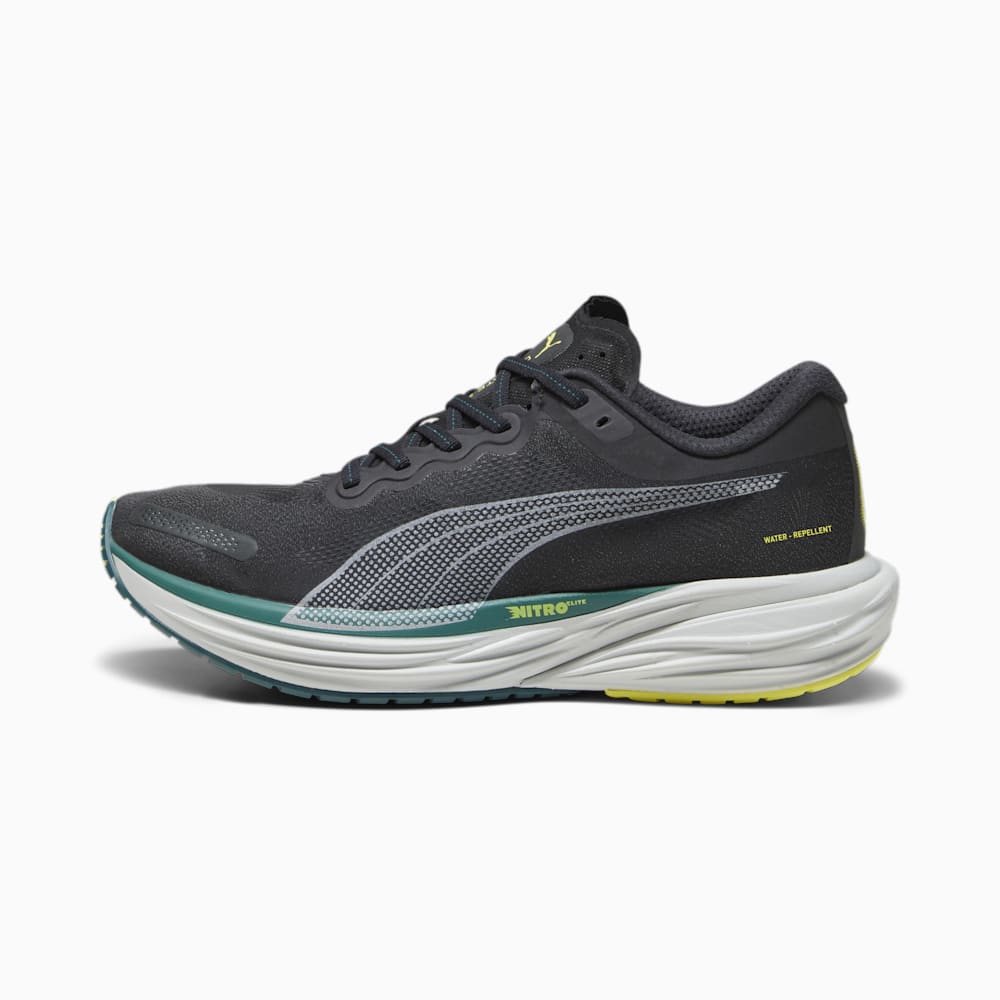 Puma Deviate NITRO™ 2 WTRepel Running Shoes - Black-Yellow Burst-Malachite