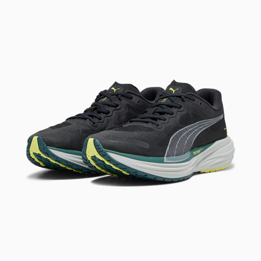 Puma Deviate NITRO™ 2 WTRepel Running Shoes - Black-Yellow Burst-Malachite