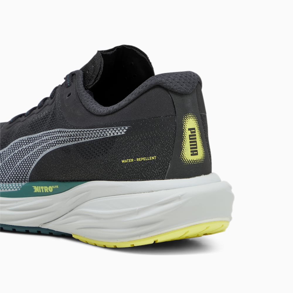 Puma Deviate NITRO™ 2 WTRepel Running Shoes - Black-Yellow Burst-Malachite