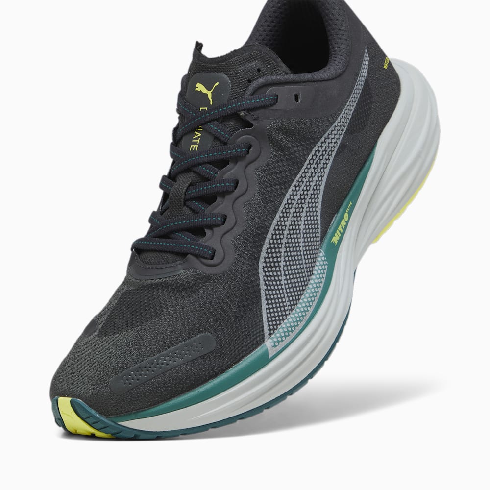 Puma Deviate NITRO™ 2 WTRepel Running Shoes - Black-Yellow Burst-Malachite