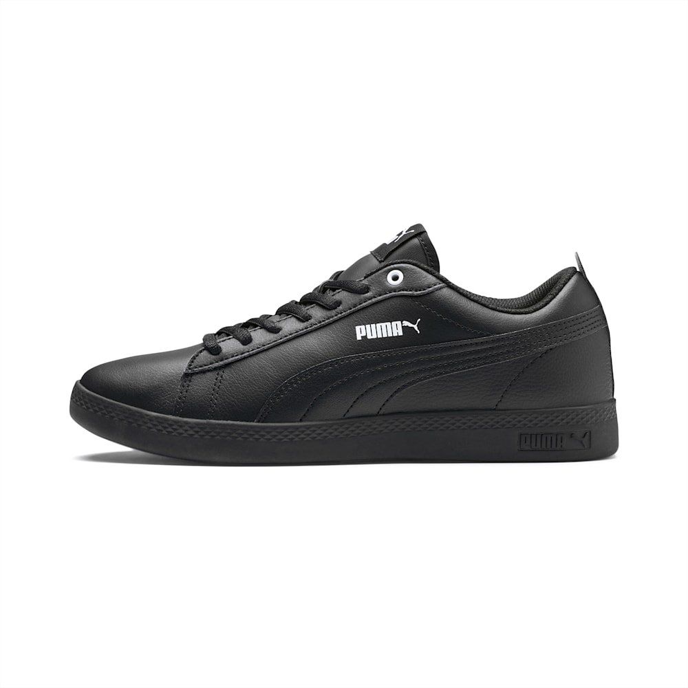 Puma Smash v2 Leather Sneakers - Black-Black