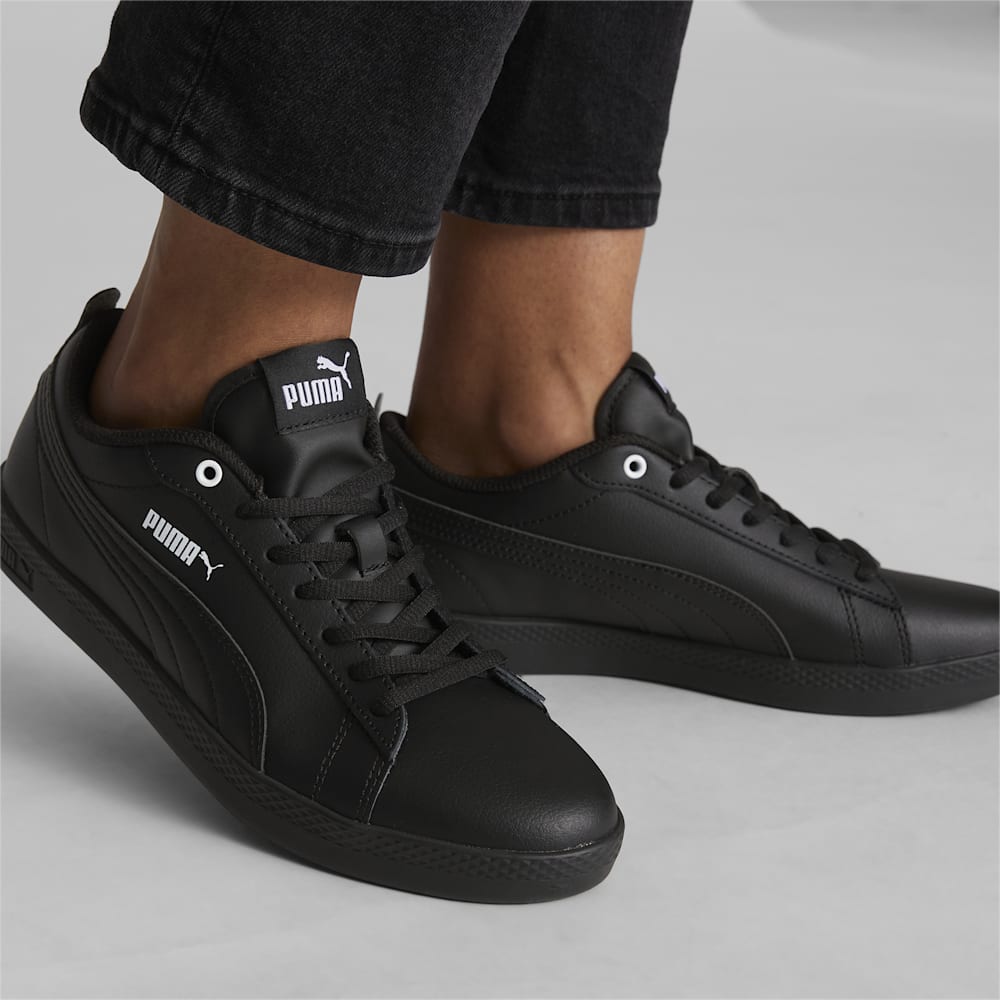 Puma Smash v2 Leather Sneakers - Black-Black