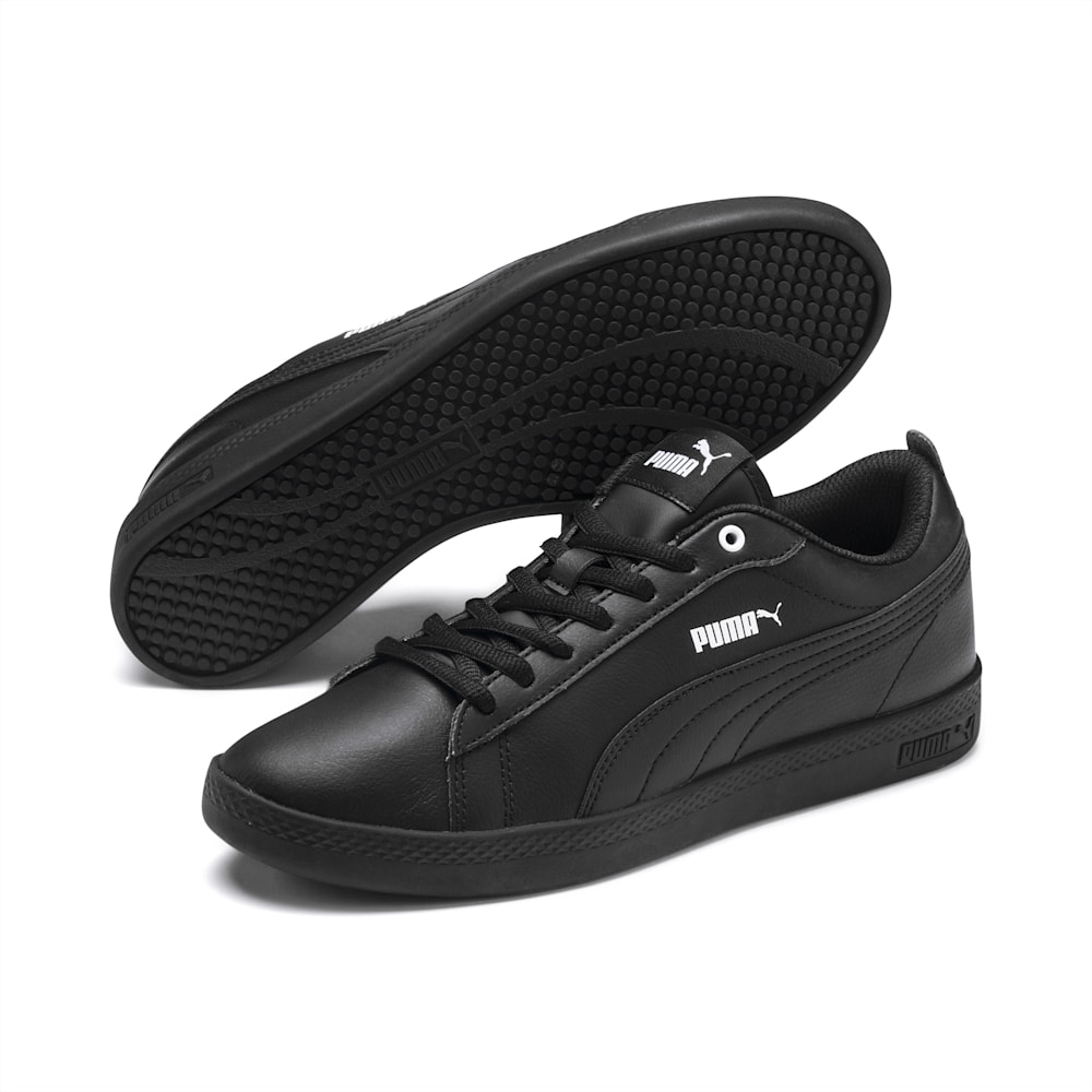 Puma Smash v2 Leather Sneakers - Black-Black