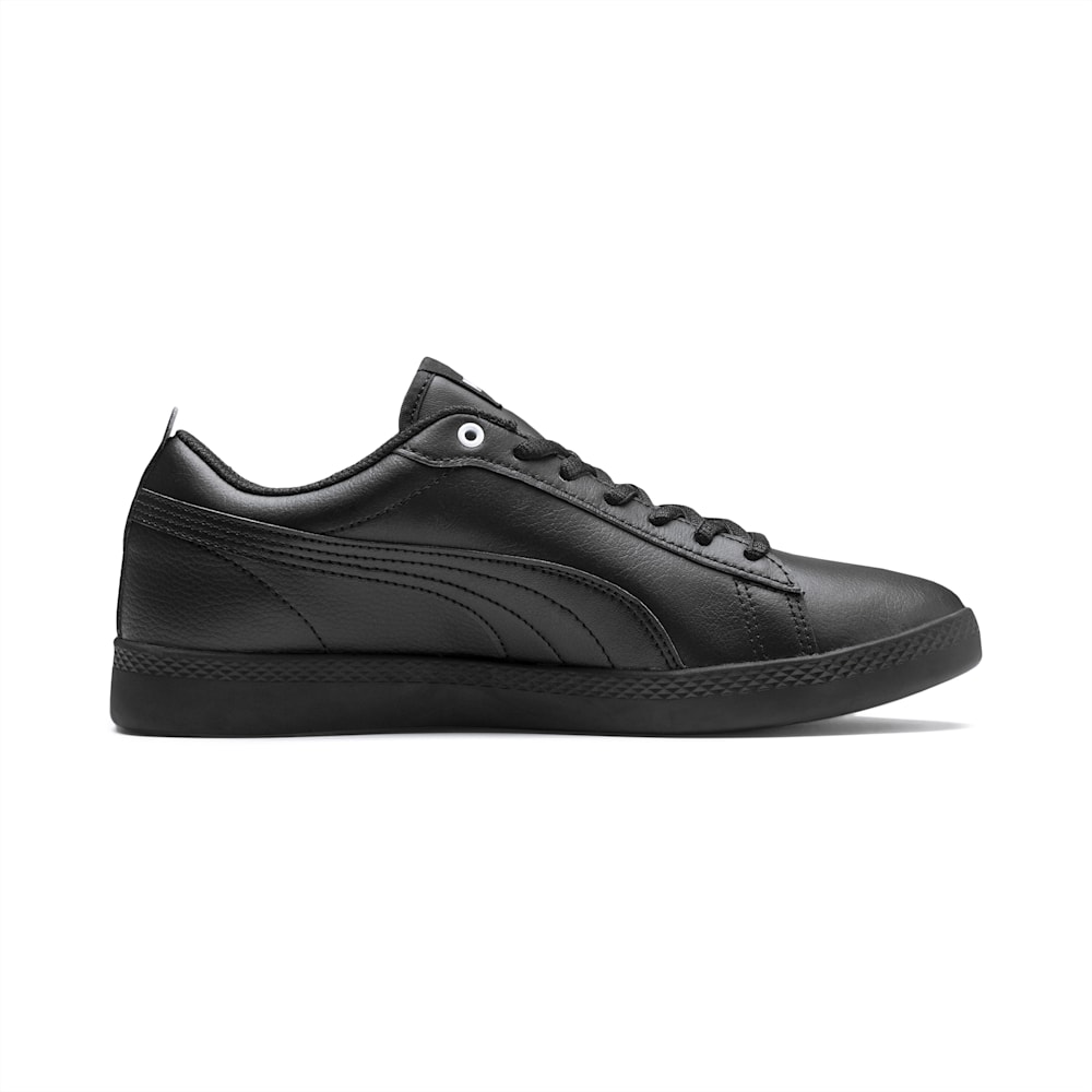 Puma Smash v2 Leather Sneakers - Black-Black