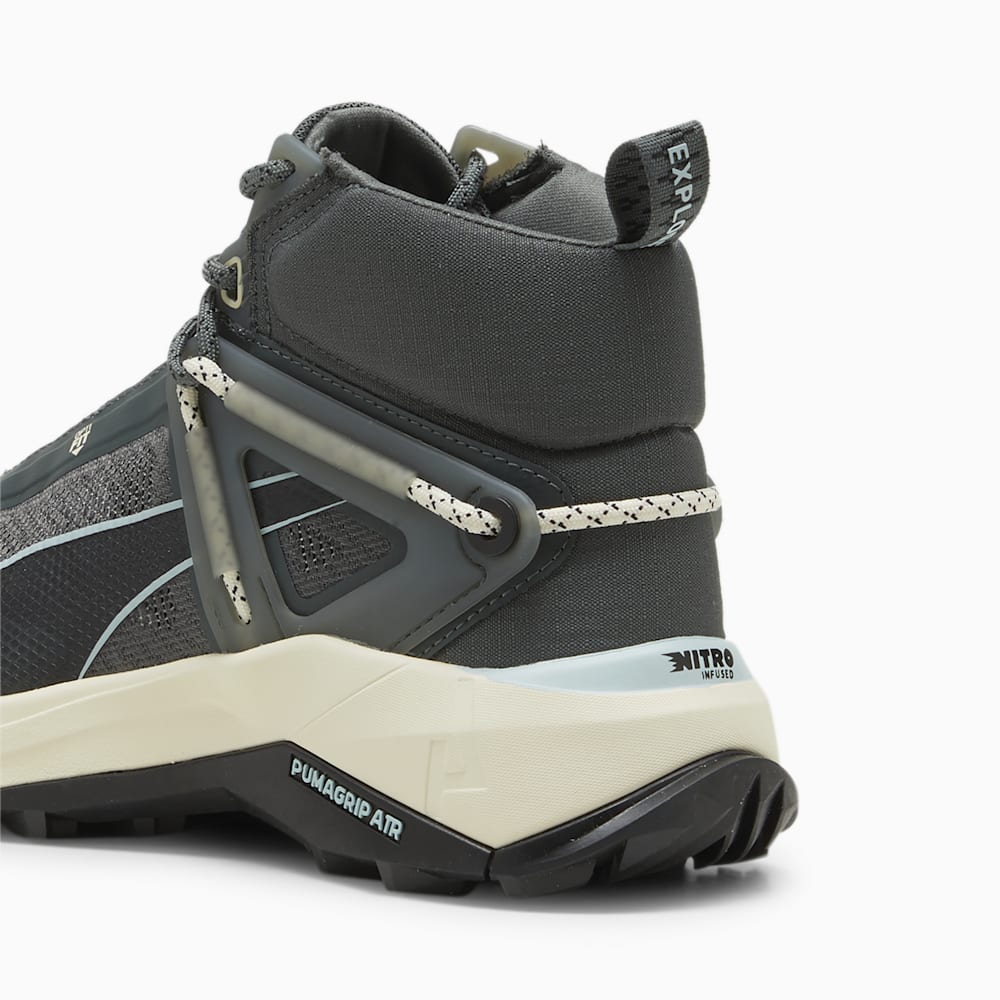 Puma Explore NITRO™ Mid Hiking Shoes - Mineral Gray-Turquoise Surf-Sugared Almond