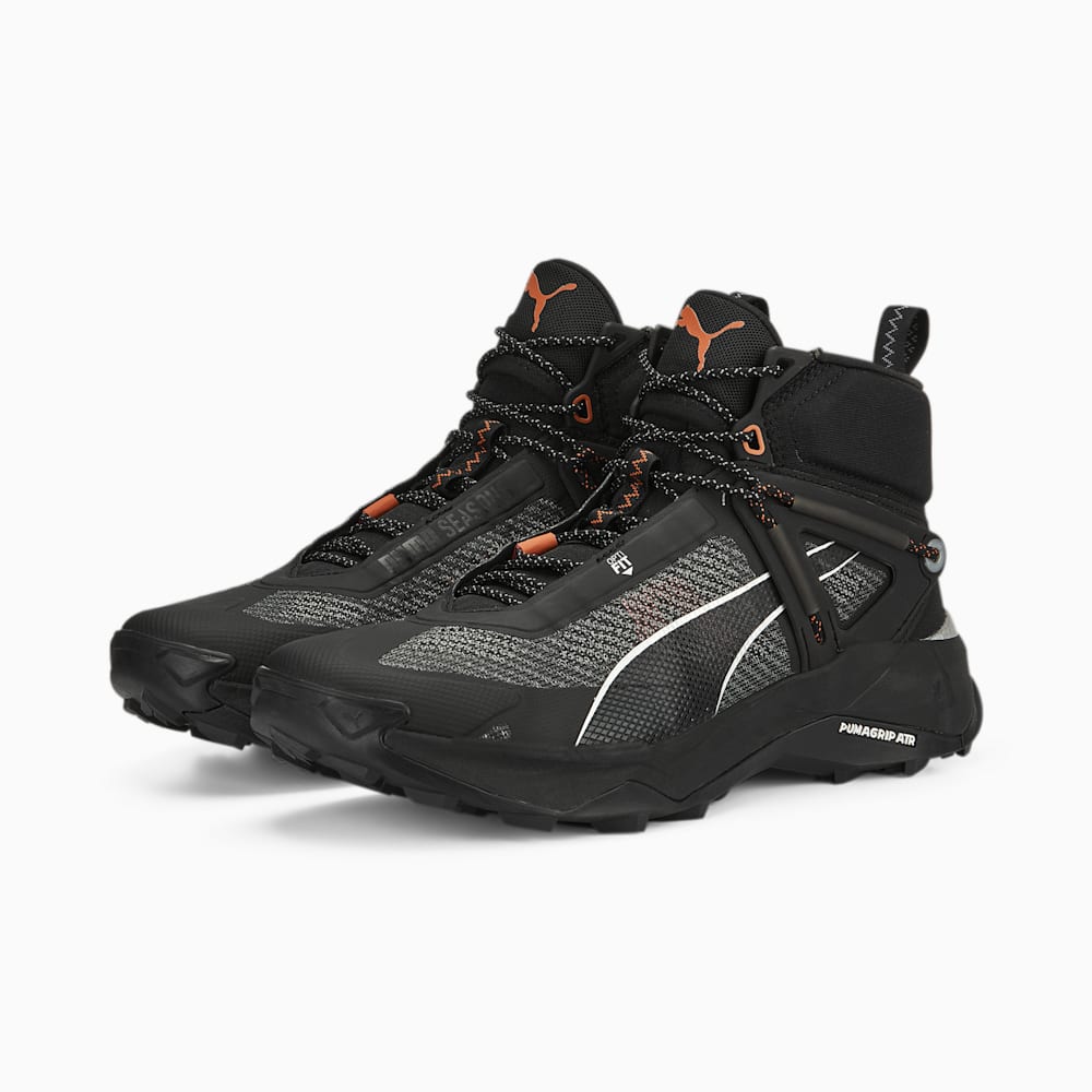 Puma SEASONS Explore NITRO™ Mid Hiking Shoes - Black-Silver-Chili Powder