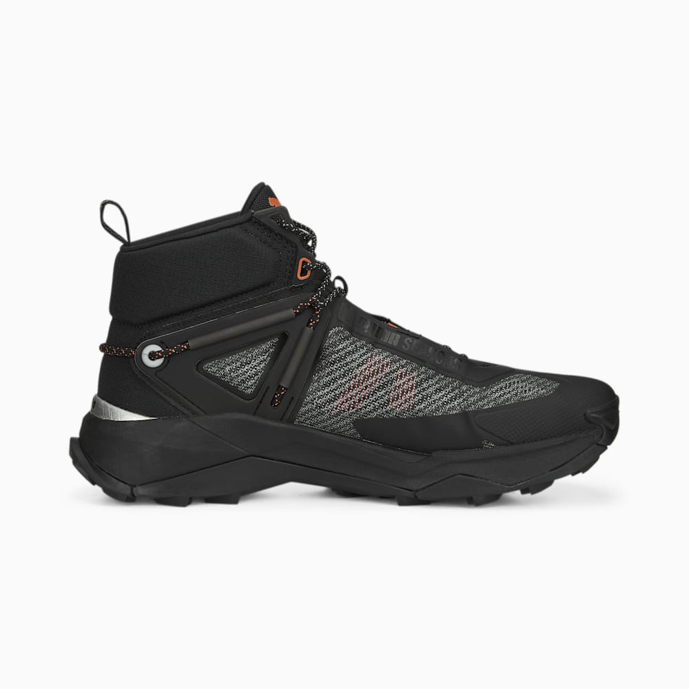 Puma SEASONS Explore NITRO™ Mid Hiking Shoes - Black-Silver-Chili Powder