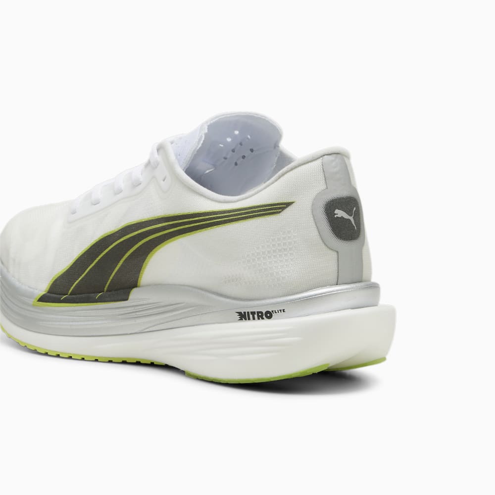 Puma Deviate NITRO™ Elite 2 Fireglow Running Shoes - White-Lime Pow-Silver Mist