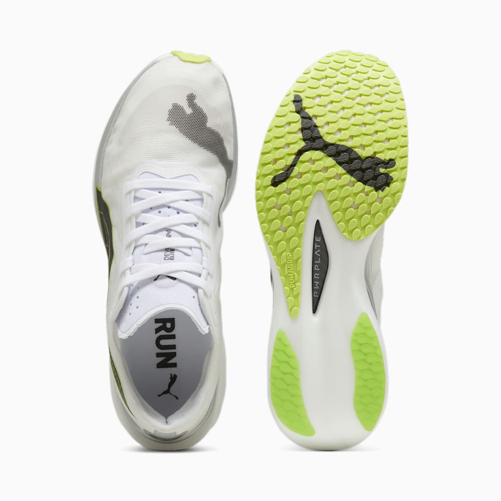 Puma Deviate NITRO™ Elite 2 Fireglow Running Shoes - White-Lime Pow-Silver Mist