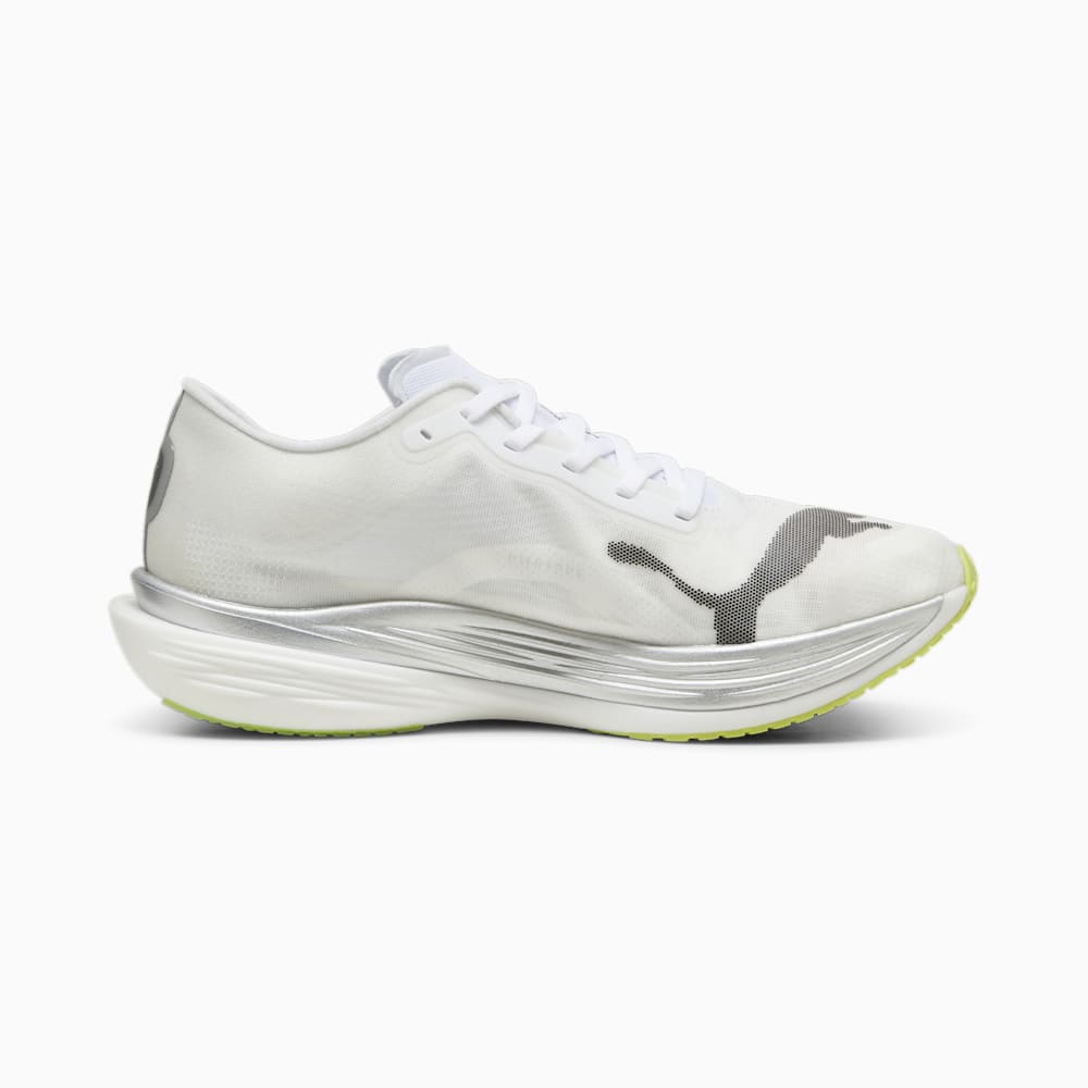 Puma Deviate NITRO™ Elite 2 Fireglow Running Shoes - White-Lime Pow-Silver Mist