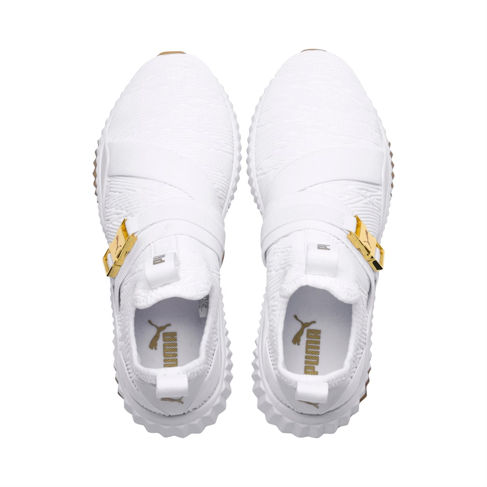 Puma Defy Varsity Mid Sneakers - White-Metallic Gold