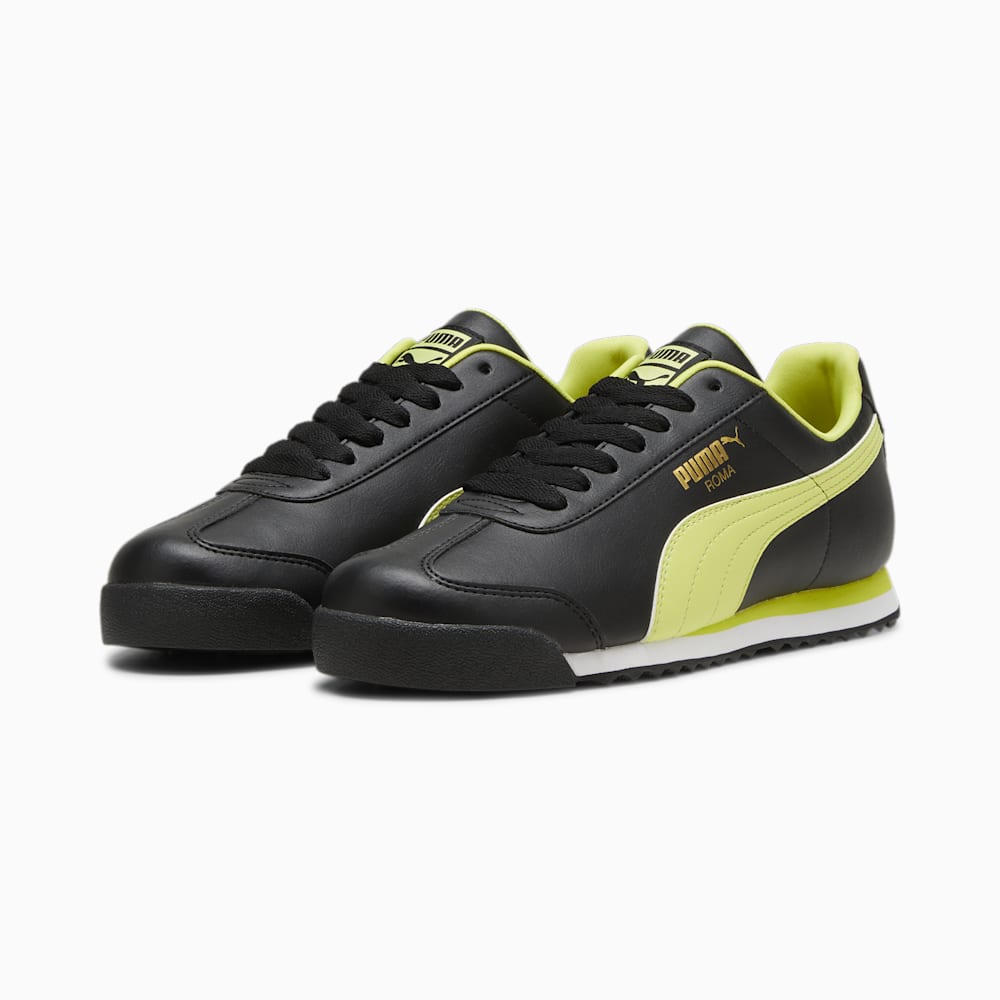 Puma Roma Basic+ Sneakers - Black-Lime Sheen