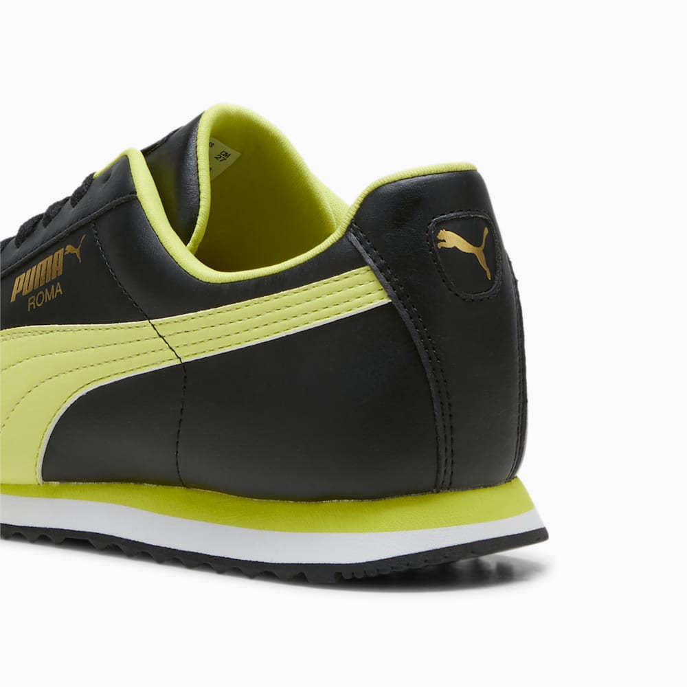 Puma Roma Basic+ Sneakers - Black-Lime Sheen