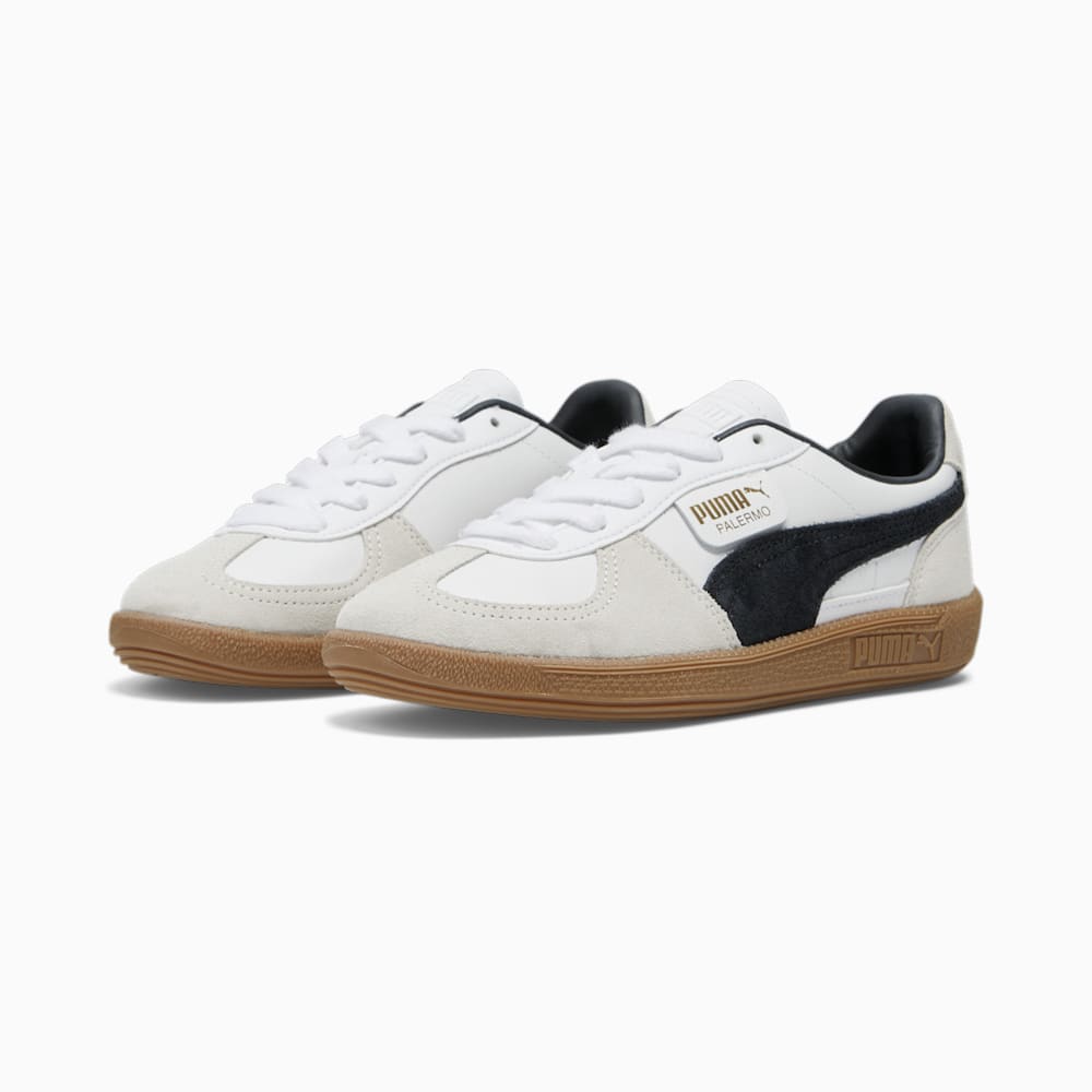 Puma Palermo Leather Sneakers - White-Vapor Gray-Gum