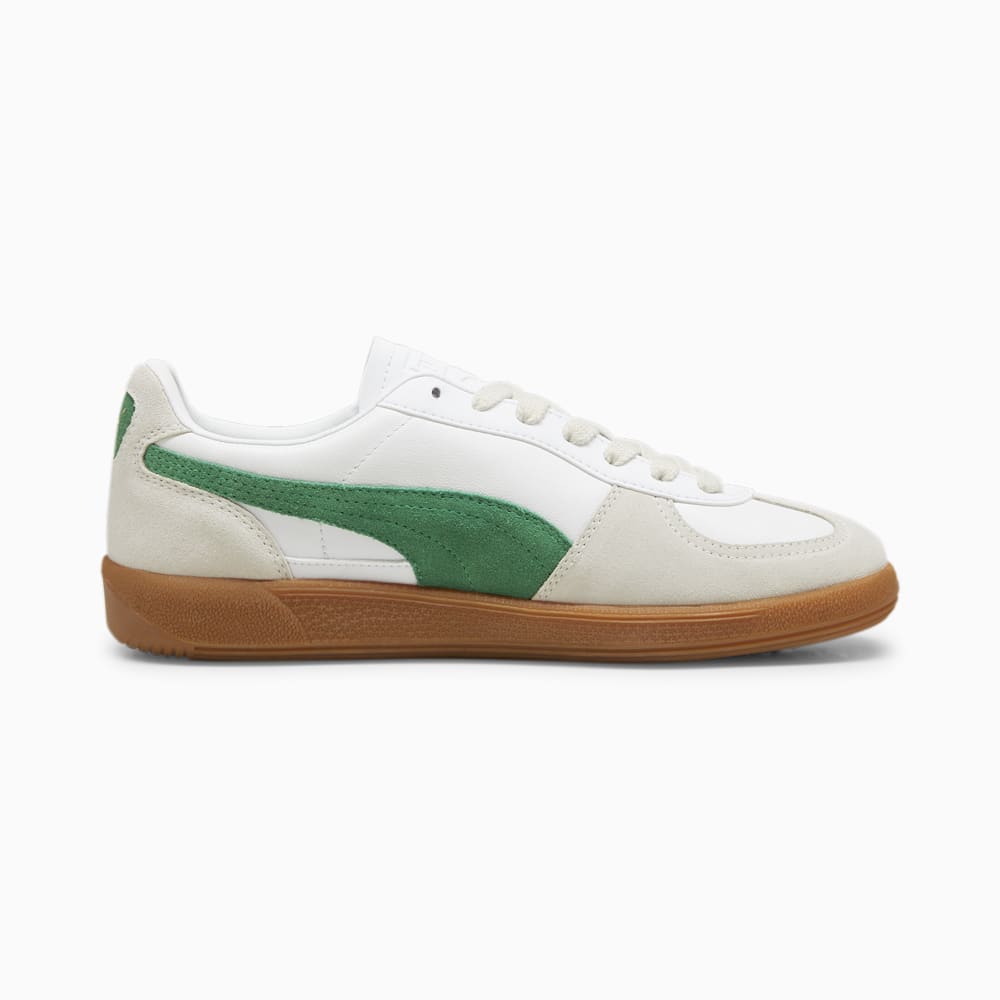 Puma Palermo Leather Sneakers - White-Vapor Gray-Archive Green