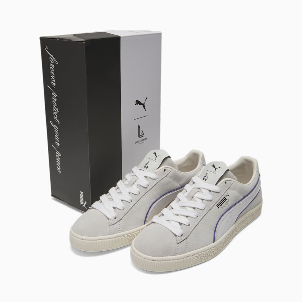 Puma x LAUREN LONDON Suede Sneakers - White-White