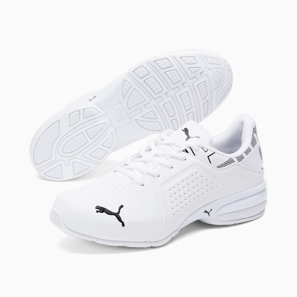 Puma Viz Runner Repeat Wide Running Shoes - White-Black