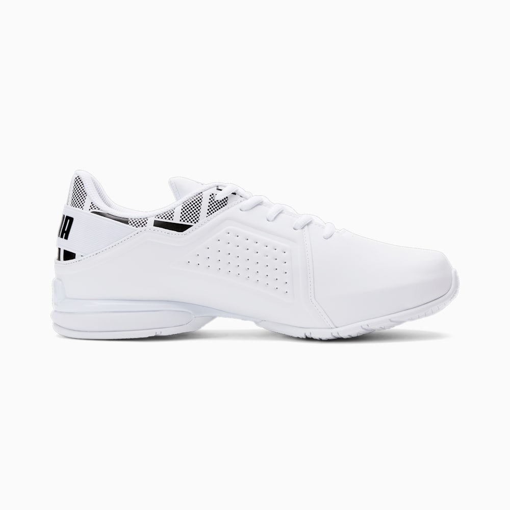 Puma Viz Runner Repeat Wide Running Shoes - White-Black