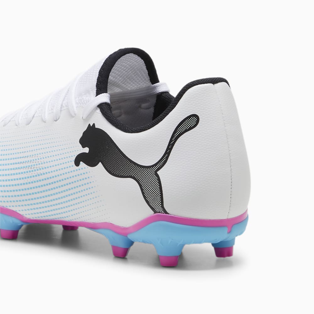 Puma FUTURE 7 PLAY FG/AG Soccer Cleats - White-Black-Poison Pink