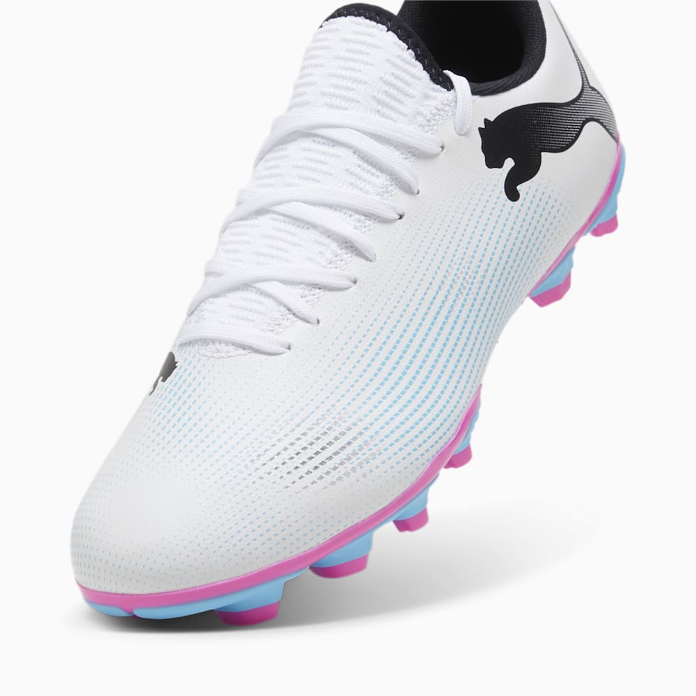 Puma FUTURE 7 PLAY FG/AG Soccer Cleats - White-Black-Poison Pink