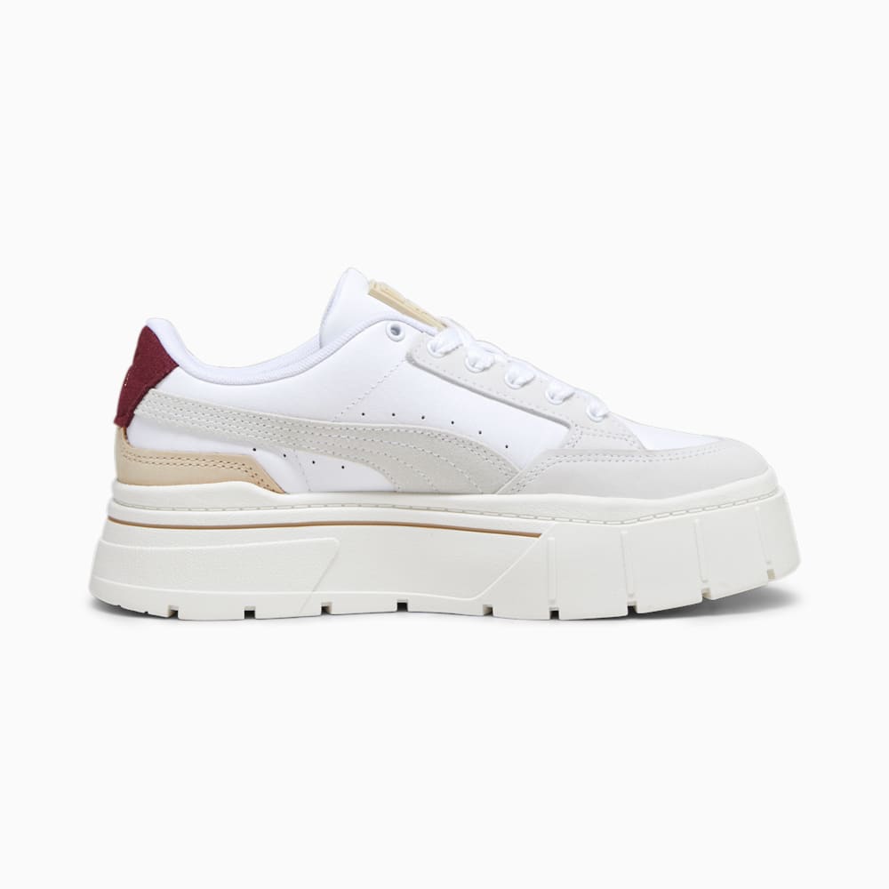 Puma Mayze Stack Luxe Sneakers - White-Warm White-Dark Jasper