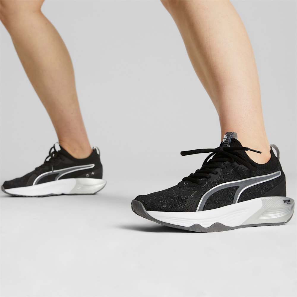 Puma PWR XX NITRO™ Luxe Retro Glam Training Shoes - Black-Cool Dark Gray-Silver