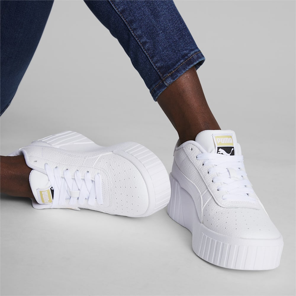 Puma Cali Wedge Sneakers - White-White