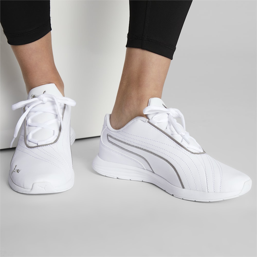 Puma Ella Lace Up Shoes - White-Silver