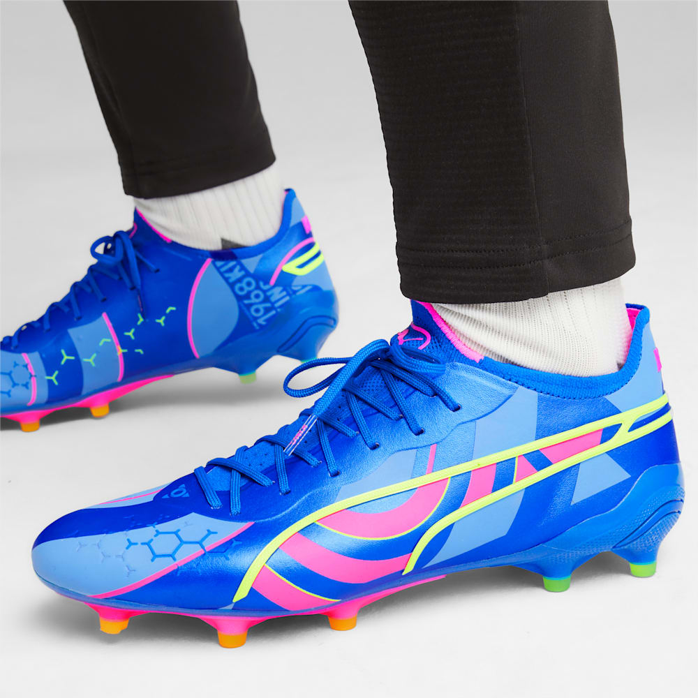 Puma KING ULTIMATE ENERGY FG/AG Soccer Cleats - Ultra Blue-Luminous Pink-Luminous Blue