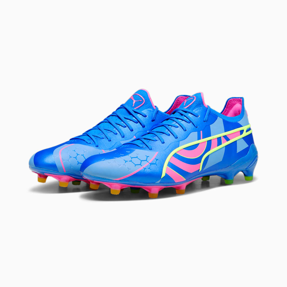 Puma KING ULTIMATE ENERGY FG/AG Soccer Cleats - Ultra Blue-Luminous Pink-Luminous Blue