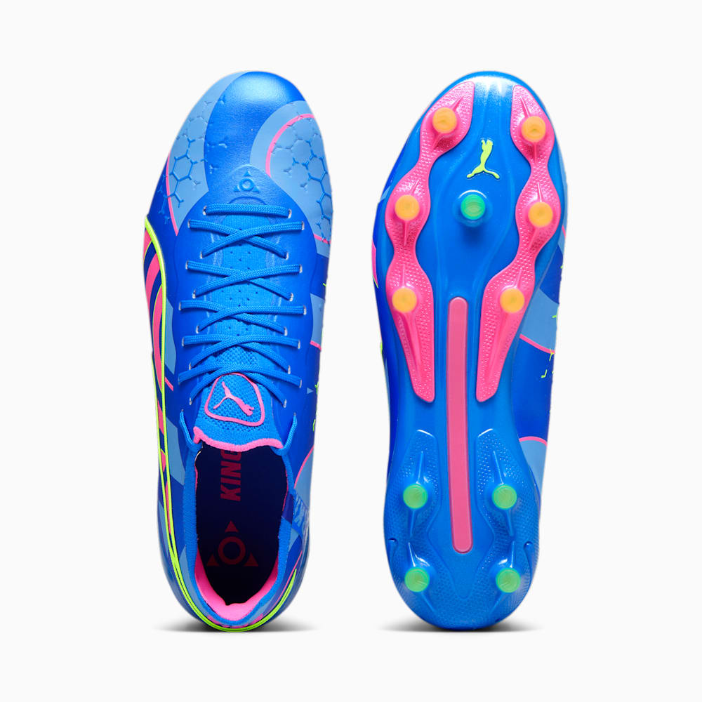 Puma KING ULTIMATE ENERGY FG/AG Soccer Cleats - Ultra Blue-Luminous Pink-Luminous Blue